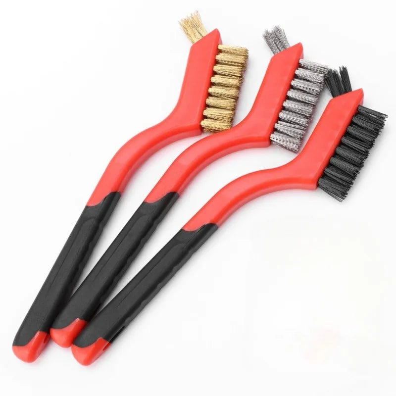 Wire Brush Set – Nylon, Brass & Stainless Steel Bristles