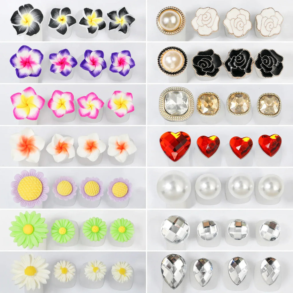 8PCS Daisy Rhinestone Silicone Toe Separators – Pedicure Tool