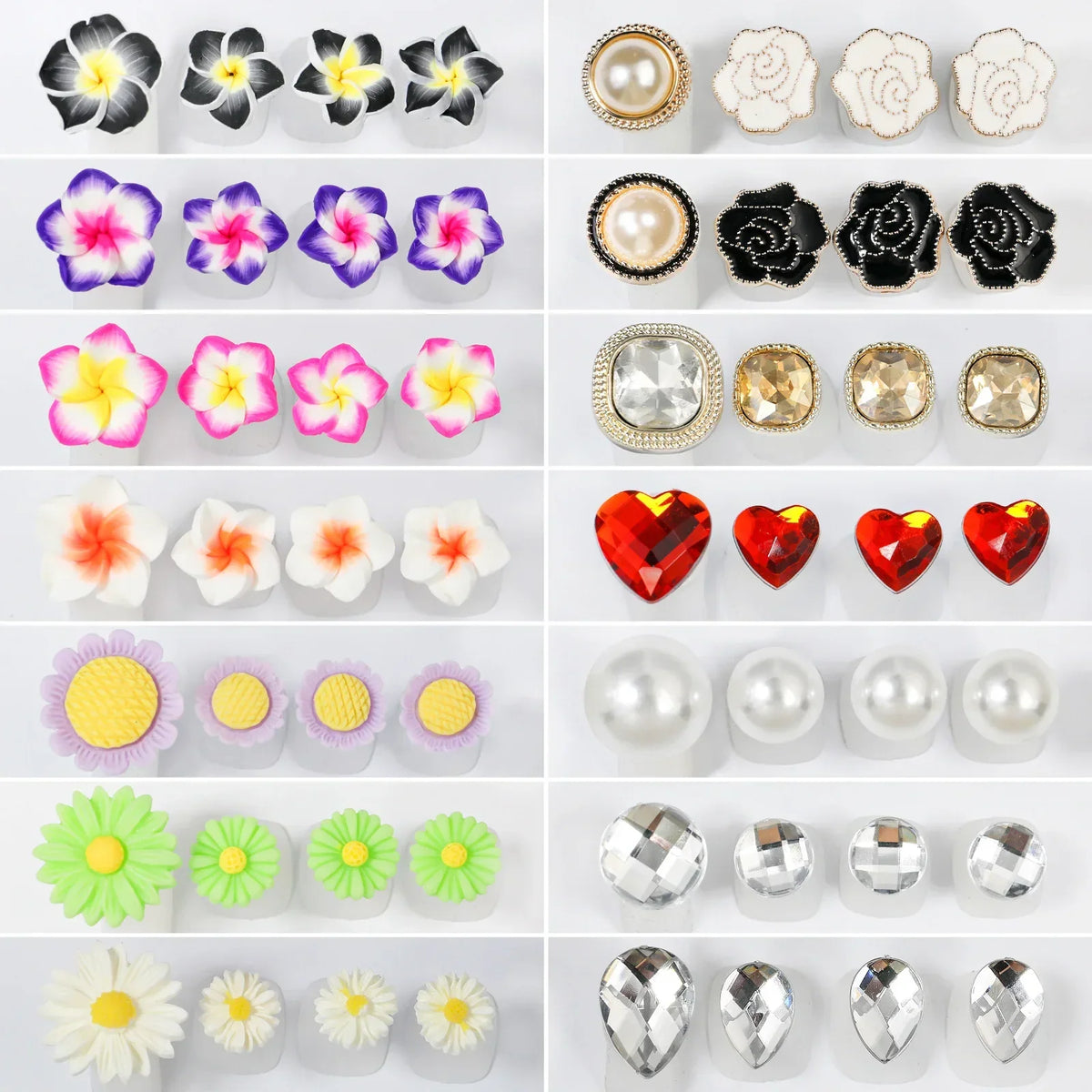 8PCS Daisy Rhinestone Silicone Toe Separators – Pedicure Tool