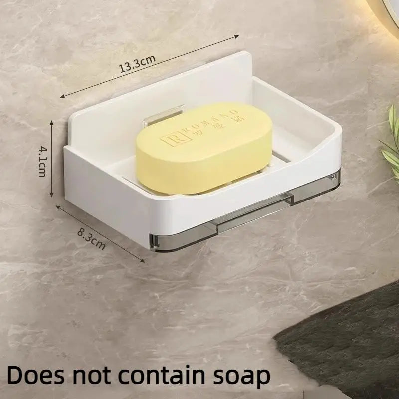 No-Drill Wall Mounted Soap Dish with Self-Draining Tray