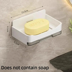 No-Drill Wall Mounted Soap Dish with Self-Draining Tray