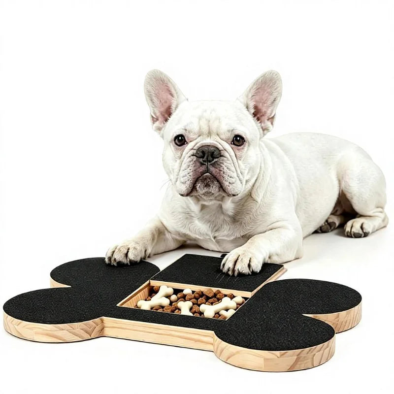 Wooden Dog Nail Scratch Board with Treat Box | Paw Care