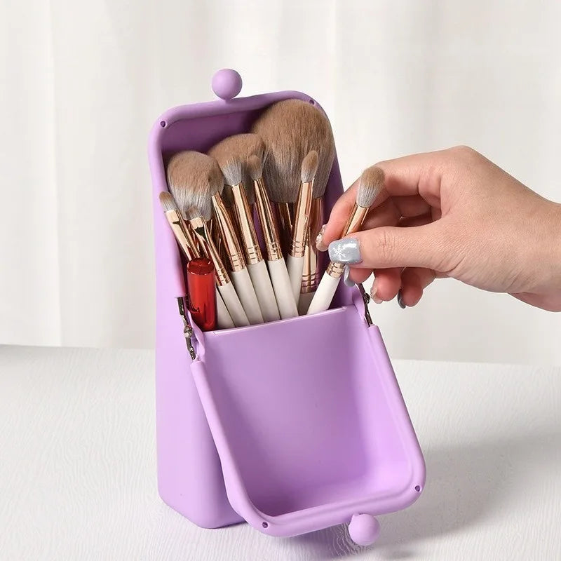 Nixie Silicone Makeup Brush Travel Organizer Bag