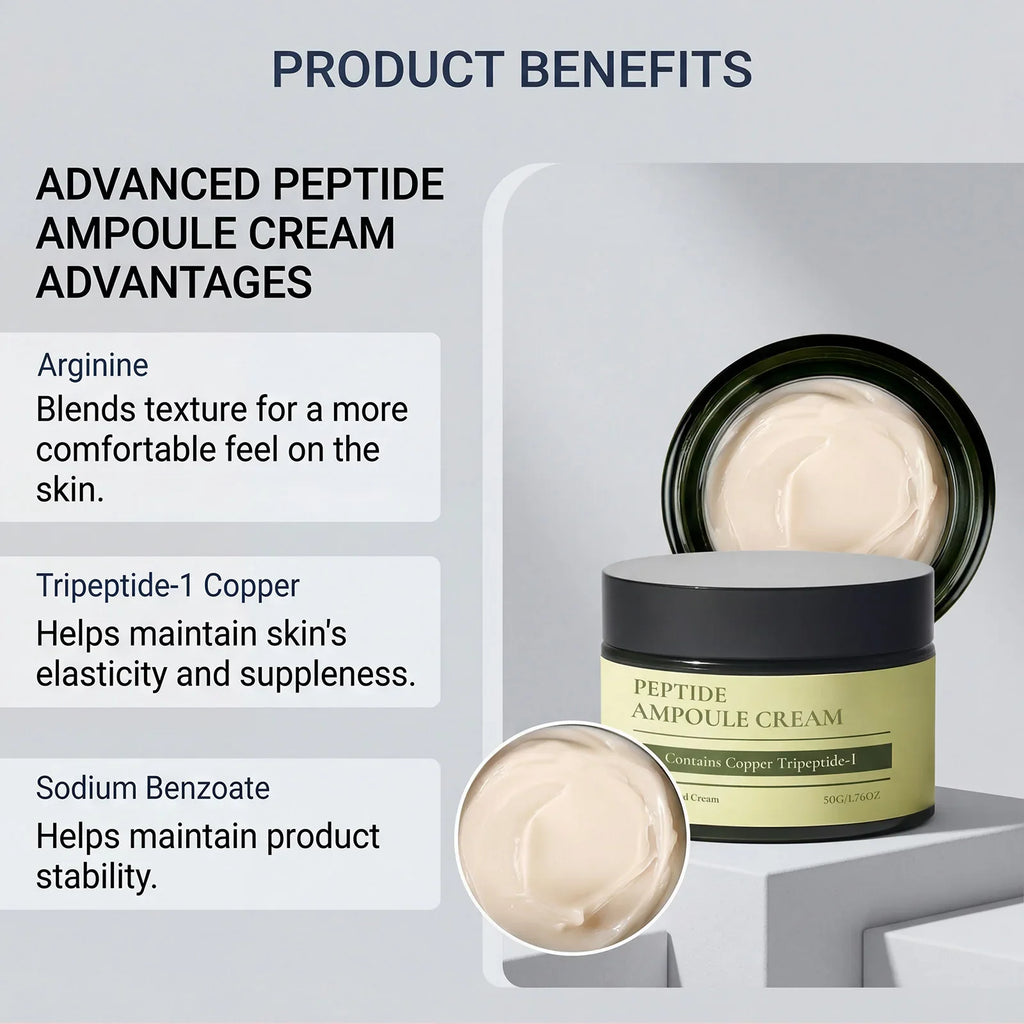 Blue Copper Peptide Face Cream – Hydrating Firming Moisturizer