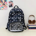 Star Geometric Backpack Girls – Large Capacity Lightweight Bag