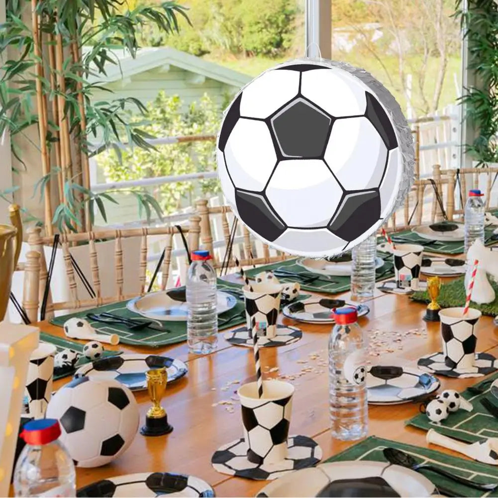Soccer Ball Piñata Set with Stick, Blindfold & Confetti