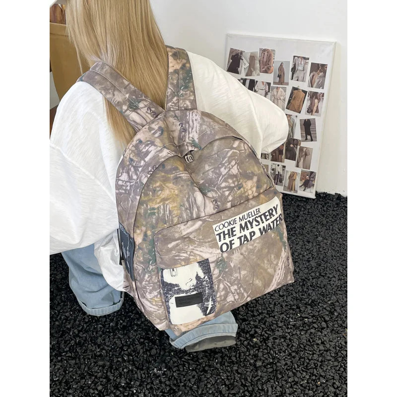 Large Waterproof Nylon Backpack – Unisex Travel & School Bag