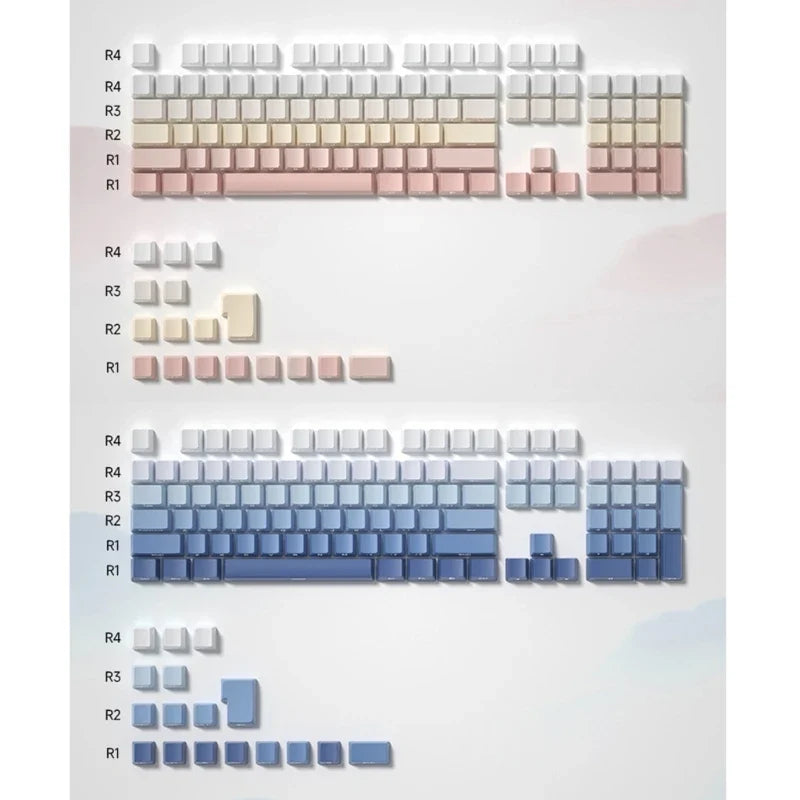 121-Key Double Shot ABS Keycaps – LED Backlit Side Print