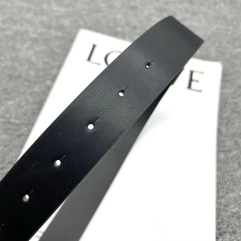 Women's Y2K PU Leather Belt – Smooth Shaped Buckle Black