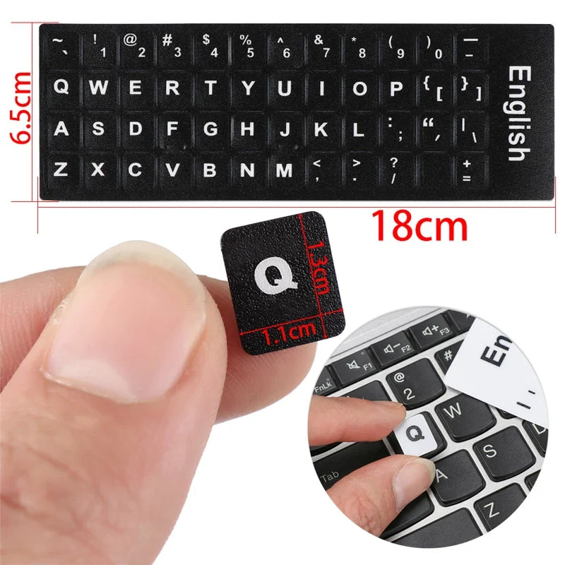 Multilingual Keyboard Stickers – Hebrew, Arabic, Korean & More