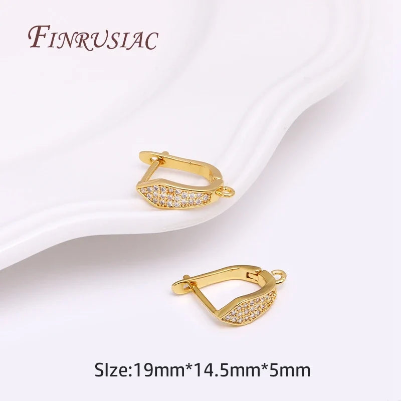 Sunflower Earring Hooks 18K Gold Plated DIY Jewelry Findings