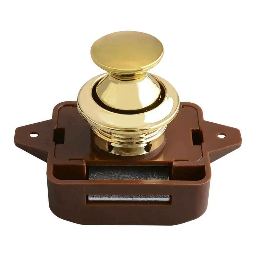 RV Push Button Cabinet Latch – Metal Lock for Camper & Boat