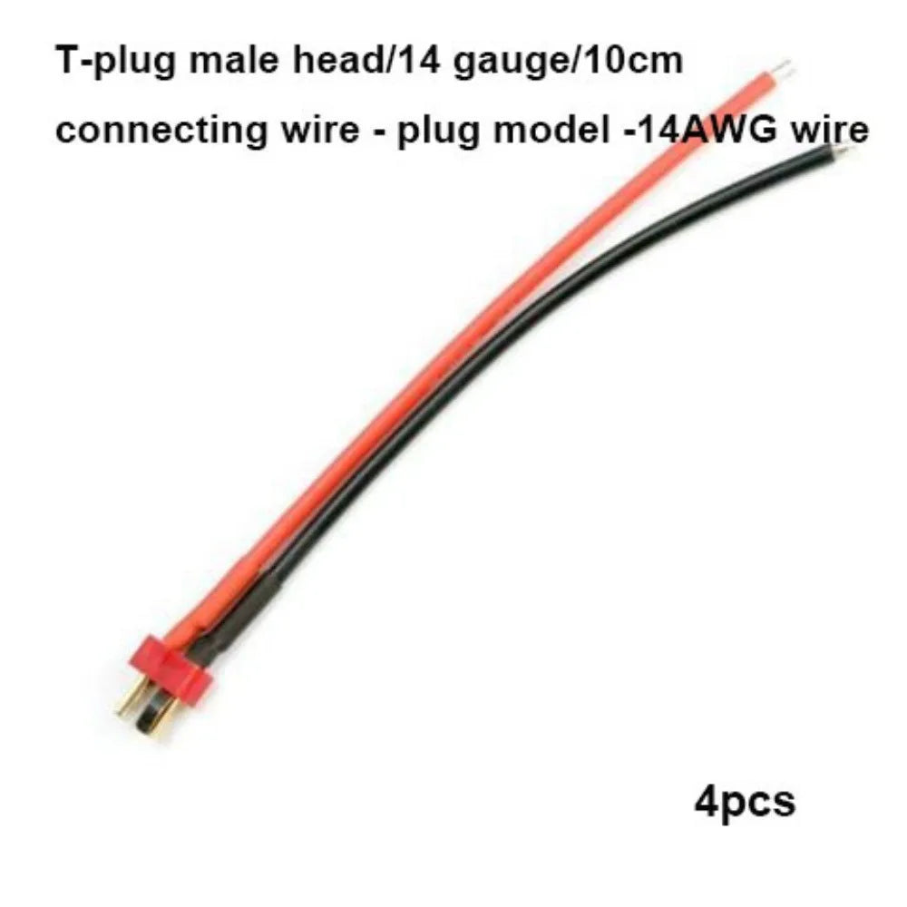 T-Plug Battery Connector 4pcs – 14AWG 16AWG Male Female RC