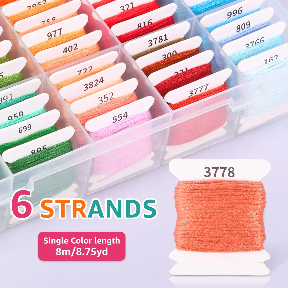 100 Colors Embroidery Floss Kit – DMC Cross Stitch Thread Set