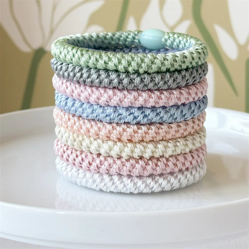 8-Pack Colorful Elastic Hair Ties for Ponytails & Hairstyles