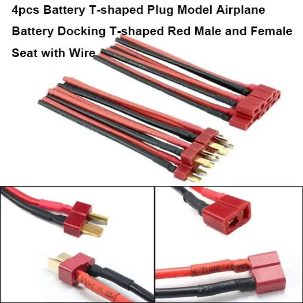 T-Plug Battery Connector 4pcs – 14AWG 16AWG Male Female RC