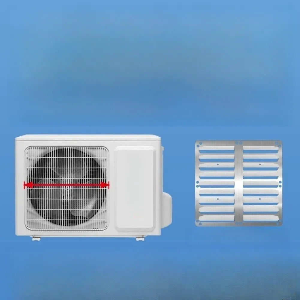 Stainless Steel AC Outdoor Wind Deflector – No Drilling