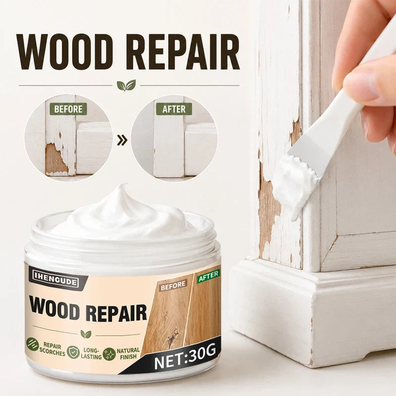 White Wood Repair Putty – Furniture Scratch & Gap Filler