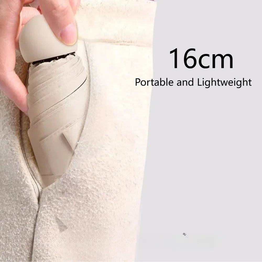 Mini Capsule Folding Umbrella UPF50+ UV & Rain Protection