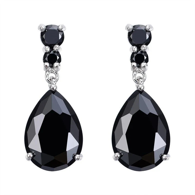 Women's Crystal Teardrop Drop Earrings – Wedding & Party Jewelry