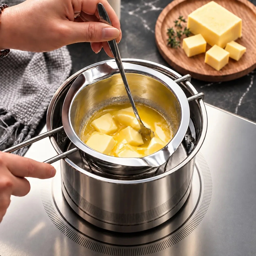 3-Piece Stainless Steel Double Boiler Melting Pot Set