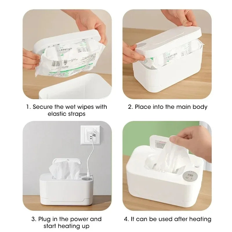 NOCCLILI USB Baby Wipes Warmer with LED Display | Car & Home