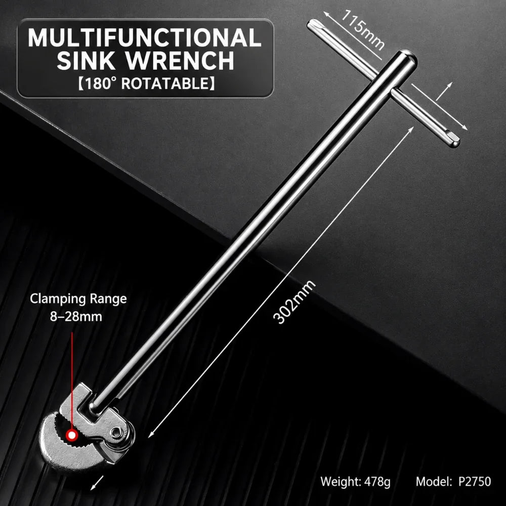 Multi-Function Plumbing Wrench Extended Body Pipe Repair Tool