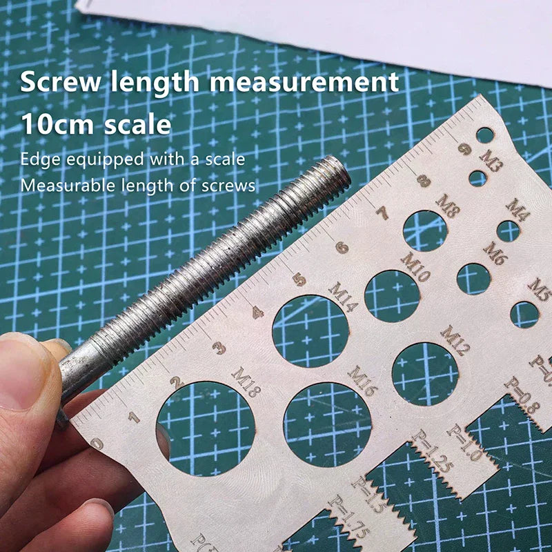 Stainless Steel Thread Gauge – Bolt Nut Screw Measurement Tool