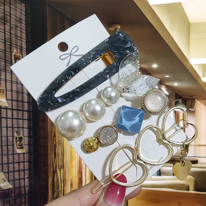 Pearl Rhinestone Hair Clip for Women – Flower Barrette
