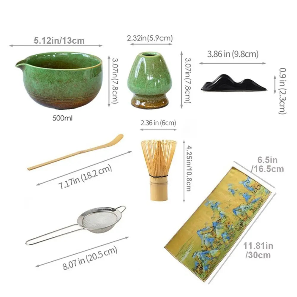 Japanese Matcha Tea Set – Bamboo Whisk, Bowl & Accessories