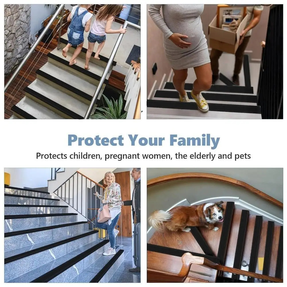 100cm Self-Adhesive Non-Slip Stair Edge Trim | PVC Protector