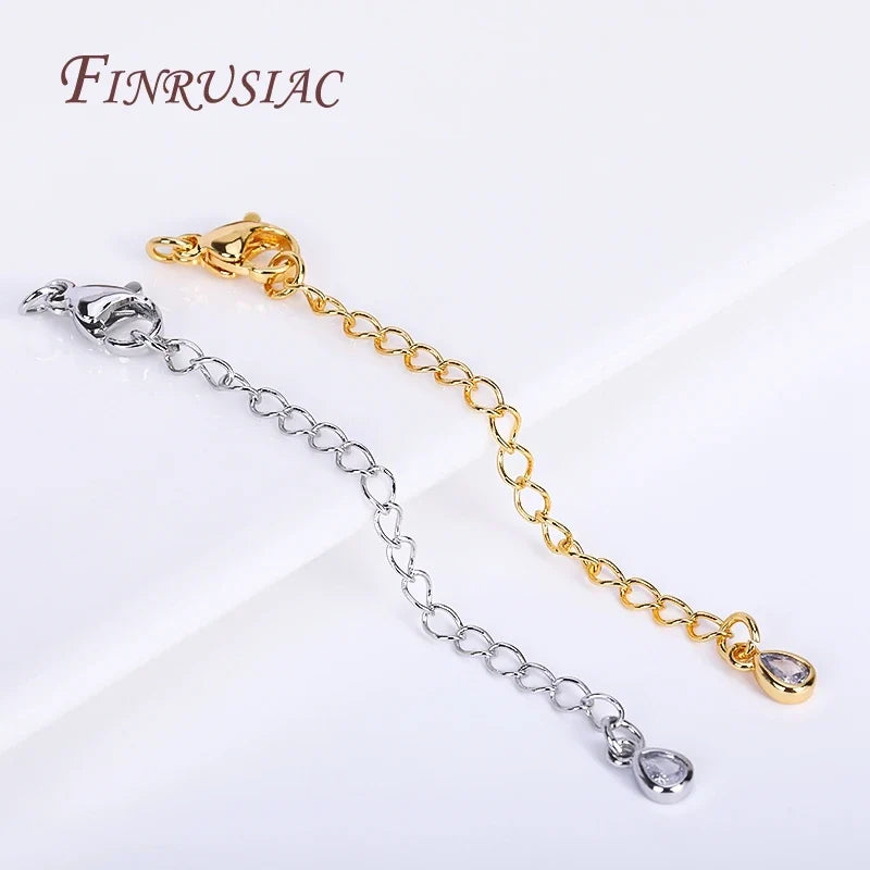18K Gold Plated Brass Chain Extender 70mm | 8 Styles