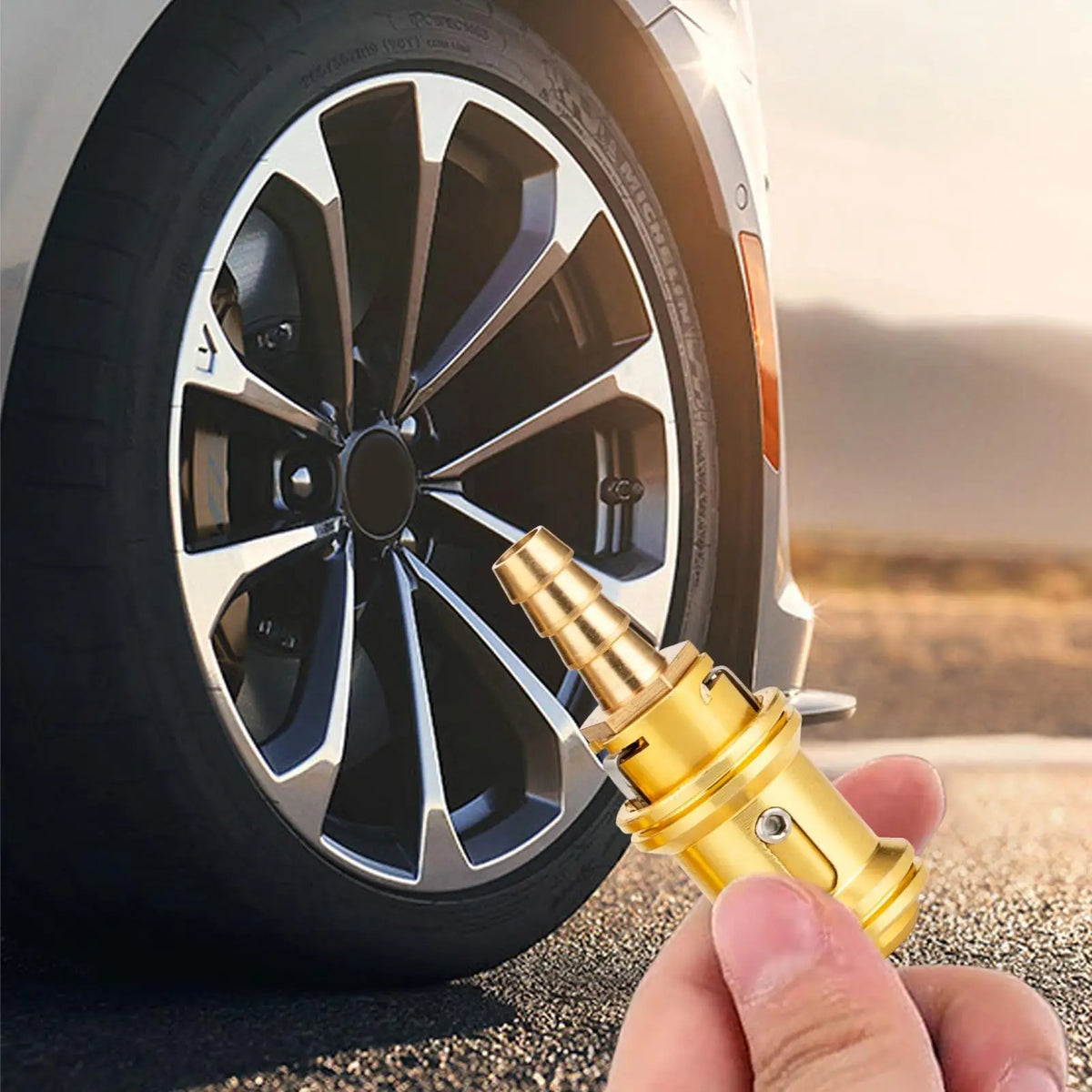 Leak-Proof Brass Tire Inflator Nozzle – Universal Air Chuck