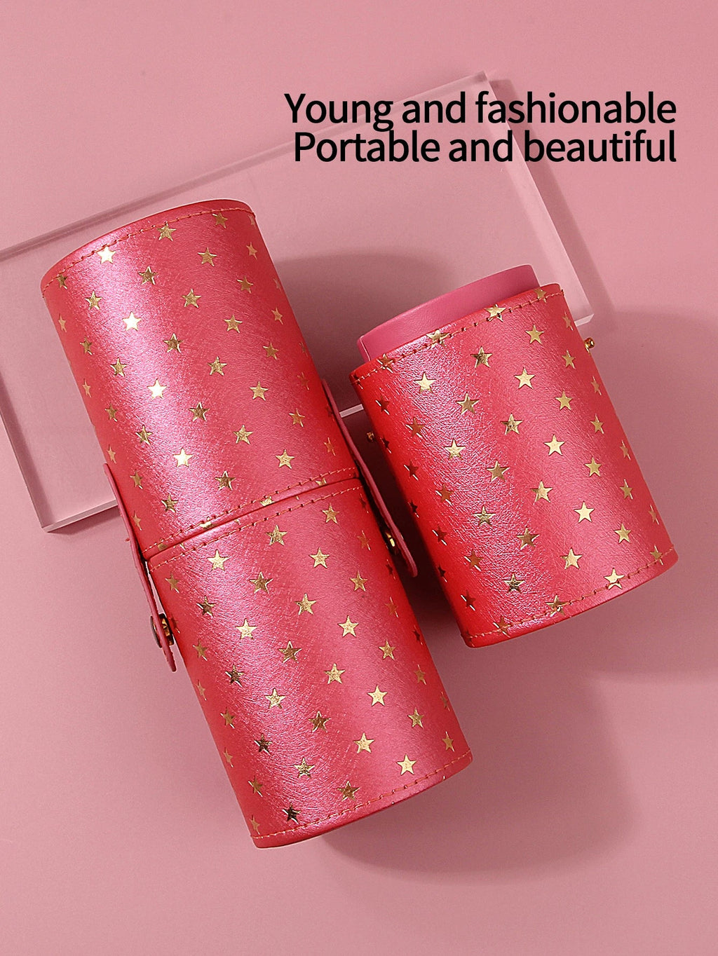 PU Leather Makeup Brush Holder – Large Capacity Travel Organizer