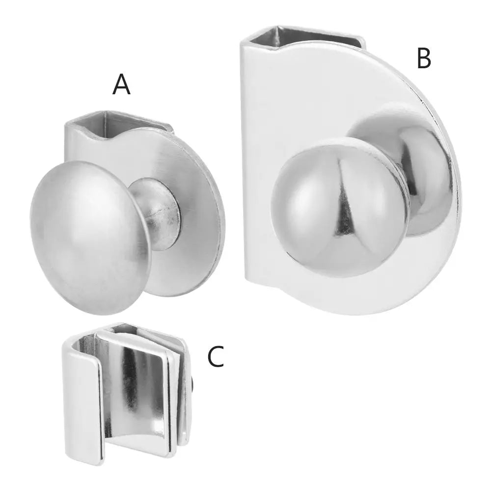 No-Drill Steel Glass Door Handle & Cabinet Drawer Pull Knob