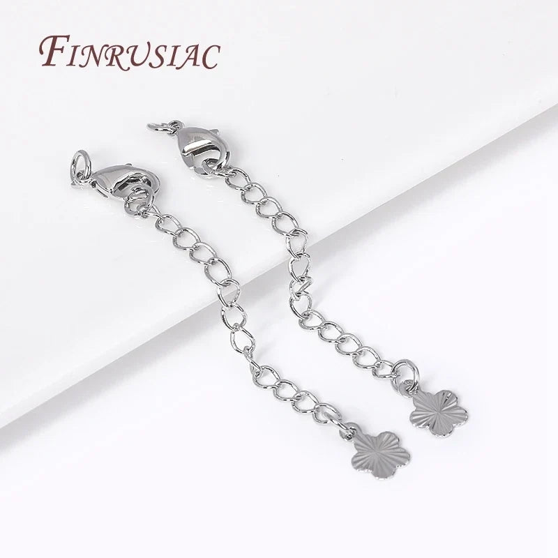 18K Gold Plated Star Heart Extension Tail Chain – DIY Jewelry