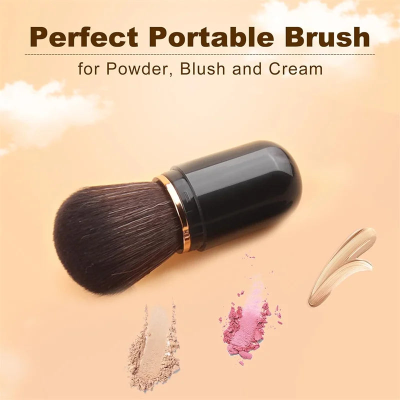Retractable Kabuki Brush – Capsule Travel Makeup Brush