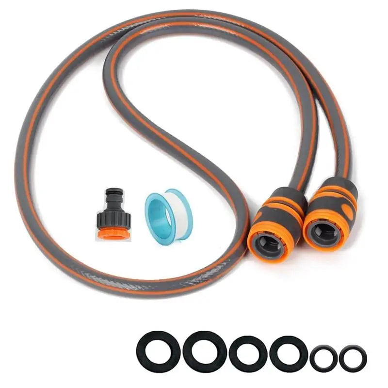 Quick Connect Garden Hose Extension 1/2" 2m Set & Shower Nozzle