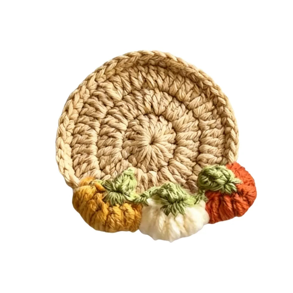 Handmade Crochet Animal Coasters – Cute Knitted Cup Mats