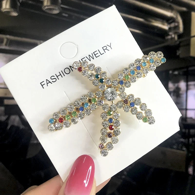 Pearl Crystal Hair Clips Set – Korean Geometric Barrettes