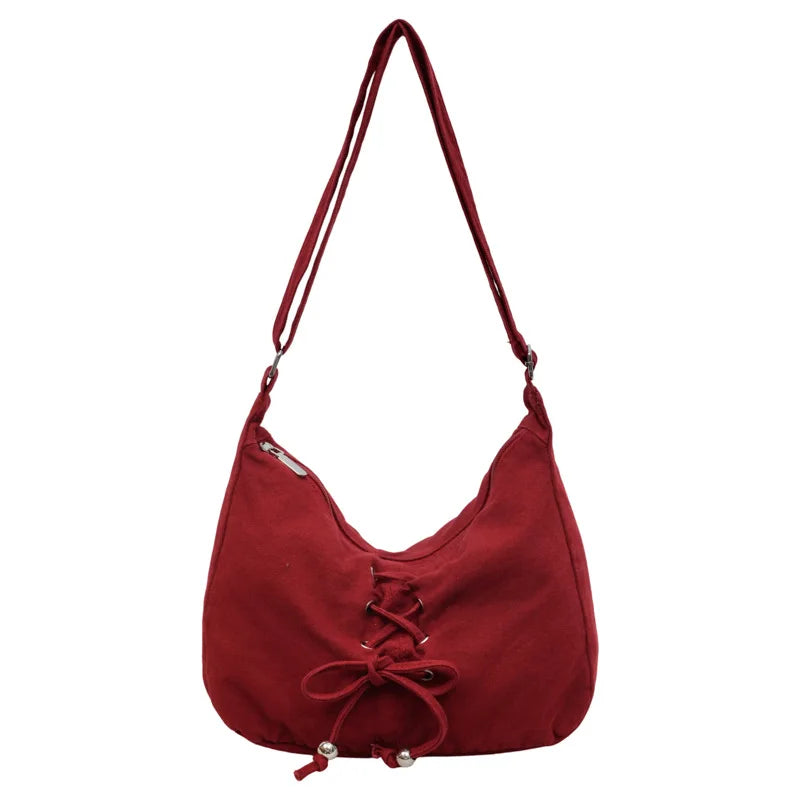 Women's Large Canvas Tote Crossbody Shoulder Bag | Nixie