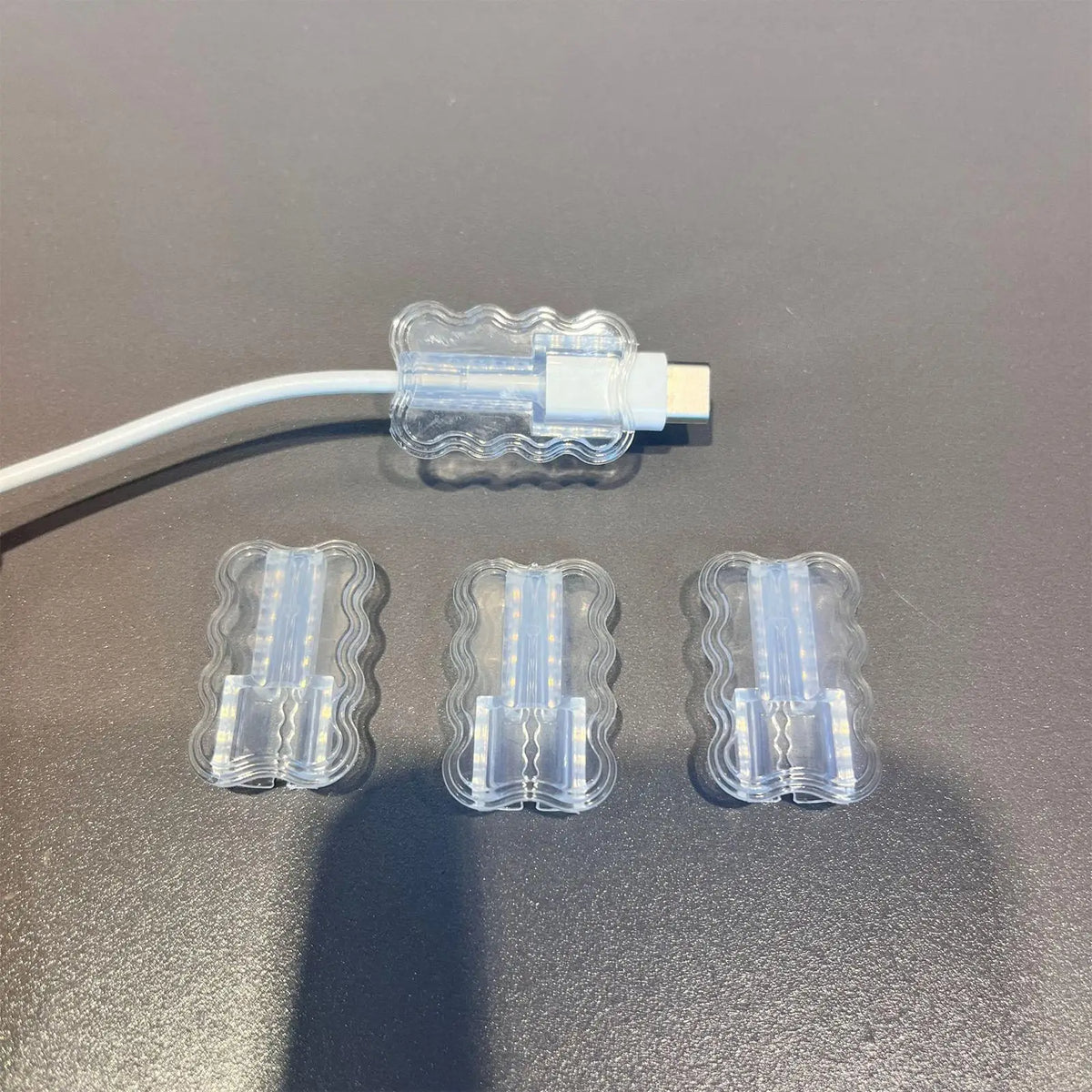 10-Pack Anti-Bend Cable Protector – Transparent Cord Cover