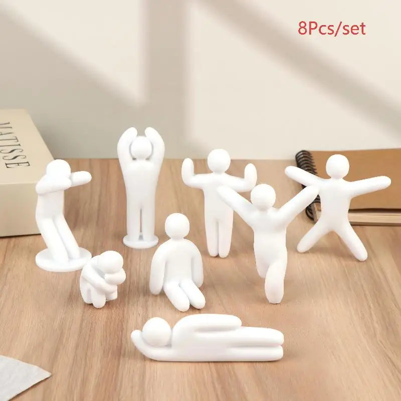 3D Printed Mini Human Figurines – DIY Paintable Statues (3/8 Pcs)