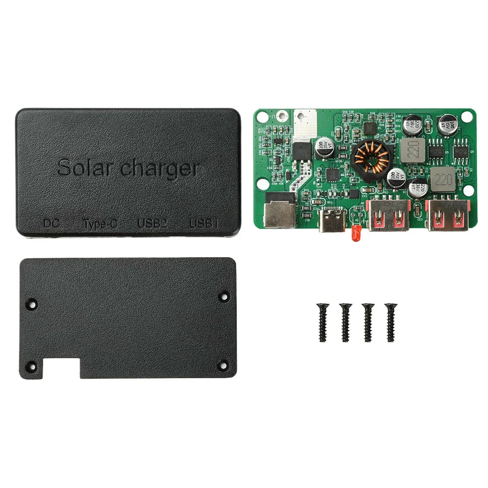 PD 100W Solar Voltage Regulator – Dual USB & USB-C Fast Charging