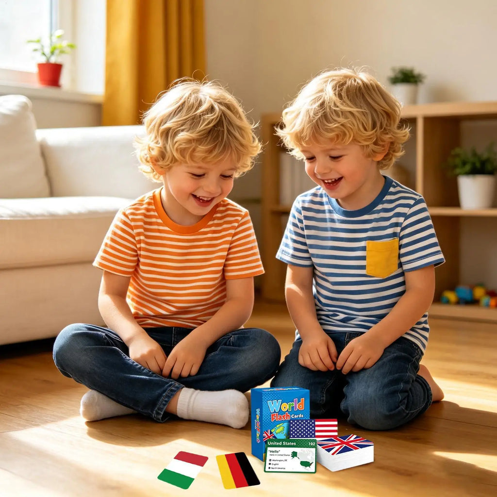 245-Piece World Flag Flash Cards | Geography Learning Game