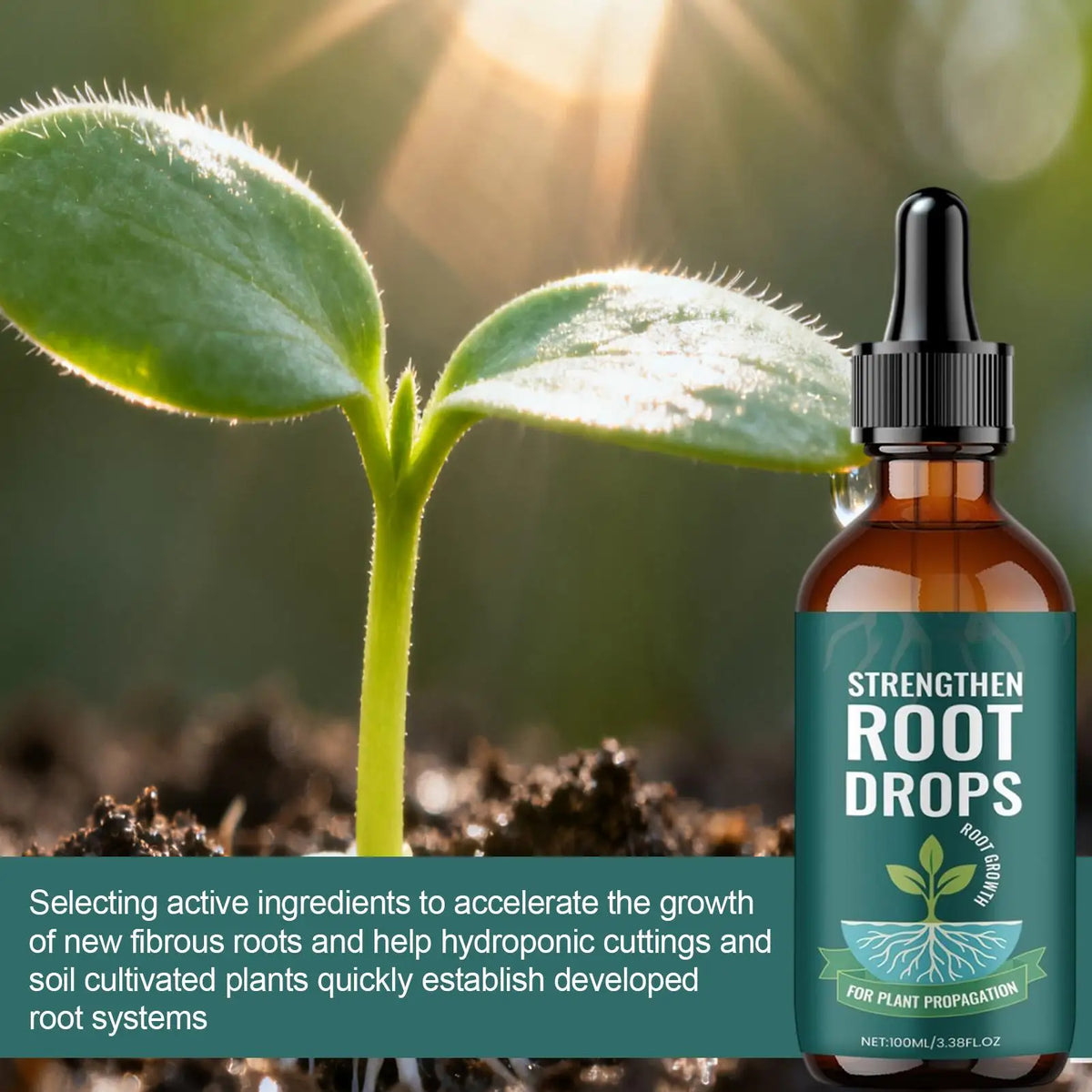 Root Drops Propagation Liquid – 100ml Plant Root Booster