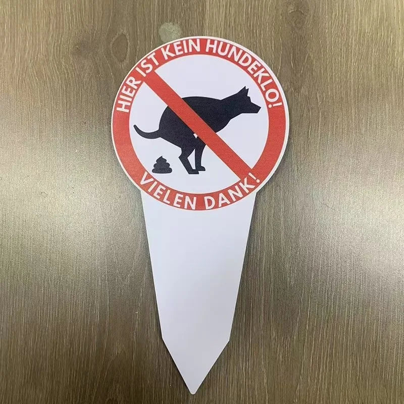 No Dog Poop Yard Sign – Waterproof Outdoor Garden Stake