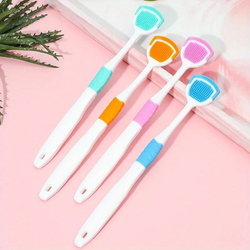 Dual-Sided Silicone Tongue Cleaner – Portable, Odor-Free Scraper