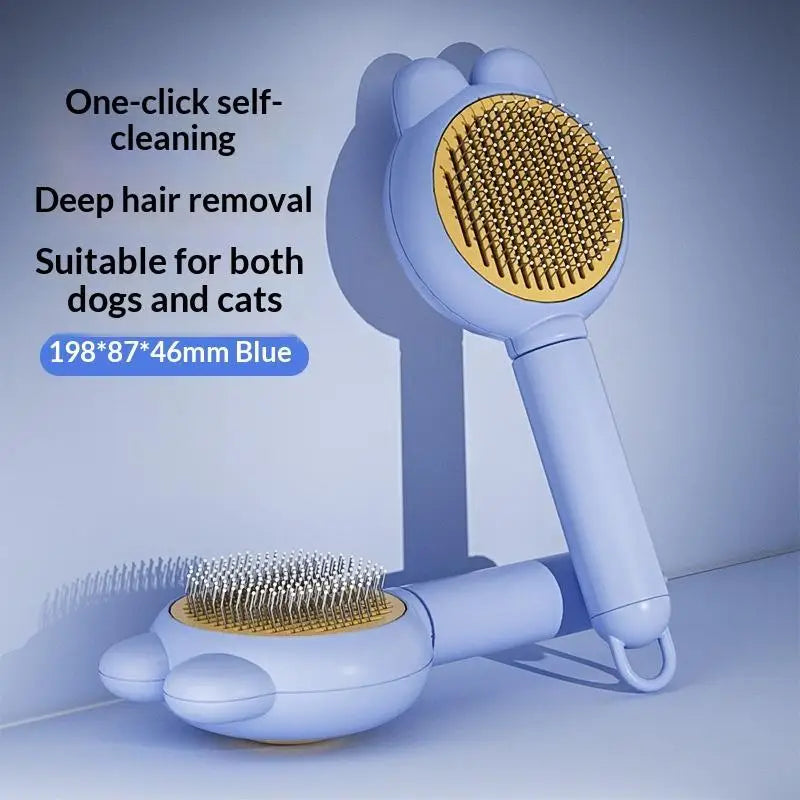Self-Cleaning Pet Grooming Brush for Dogs & Cats
