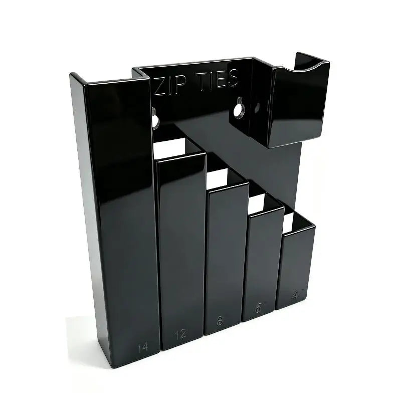 Wall Mount Zip Tie & Tool Organizer – 4/5-Slot Storage